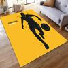 Modern Football Player Pattern Yellow Carpet for Living Room Decor Suitable for use as an anti-slip for living room bedroom sofas