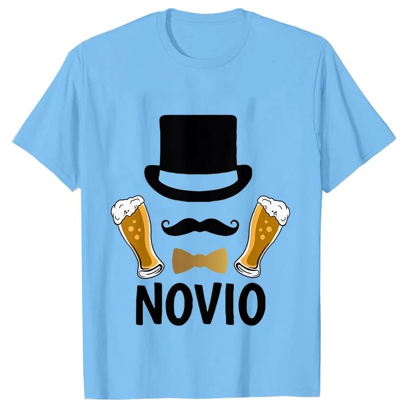 Father's Day Beer Graphic Tops Spanish Single Farewell Bachelor Party T-shirts Evg Future Team Groom Man Wedding Oversized Tees