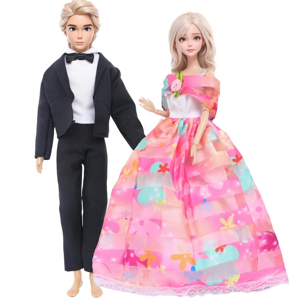 Motedukkepar Bryllupsklær til Ken for 30 cm Dukketilbehør Kjole Ballkjole Dress T-skjorte Shorts 1/6 30 cm Dukkehus (INGEN DUKKER)