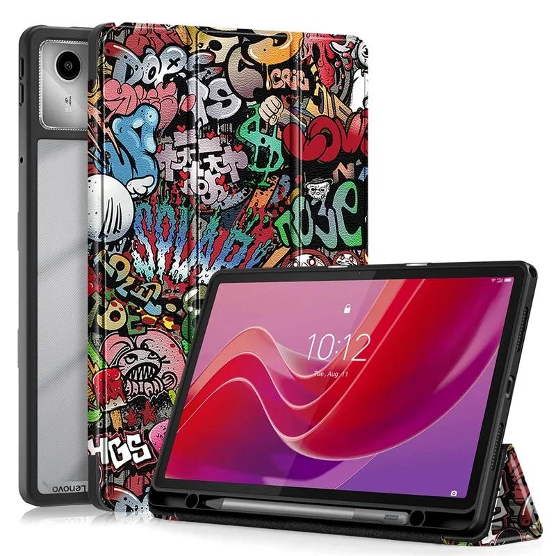 For Tab M11 TB331FC TB330FU Case with Pen Holder Folding Stand Acrylic Back Cover for XiaoxinPad Xiaoxin Pad Case