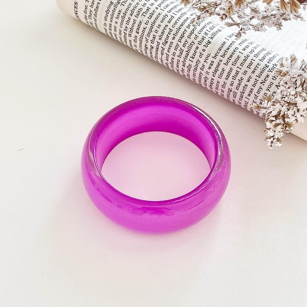 Bright Color Chunky Bangles Round Resin Bracelets New Lady's Bracelet  Gifts