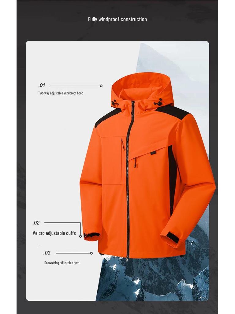 Unisex Waterproof Windproof Softshell Jacket - Breathable Outdoor Mountaineering Windbreaker