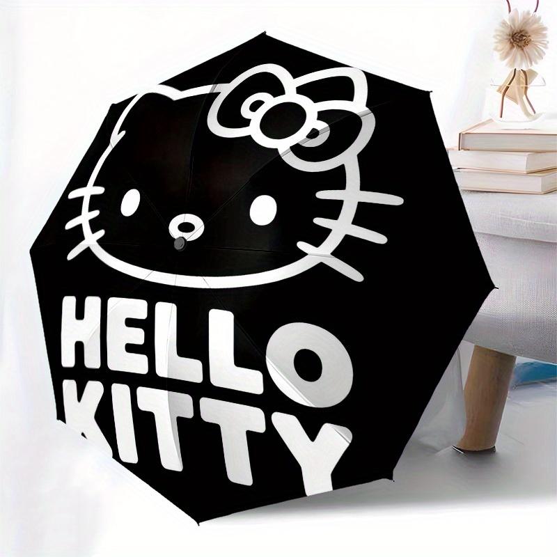 1pc Hello Kitty Sticker Decal Umbrella with Plastic Handle,Suitable for All Seasons Home Travel Outdoor UmbrellaSanlio230