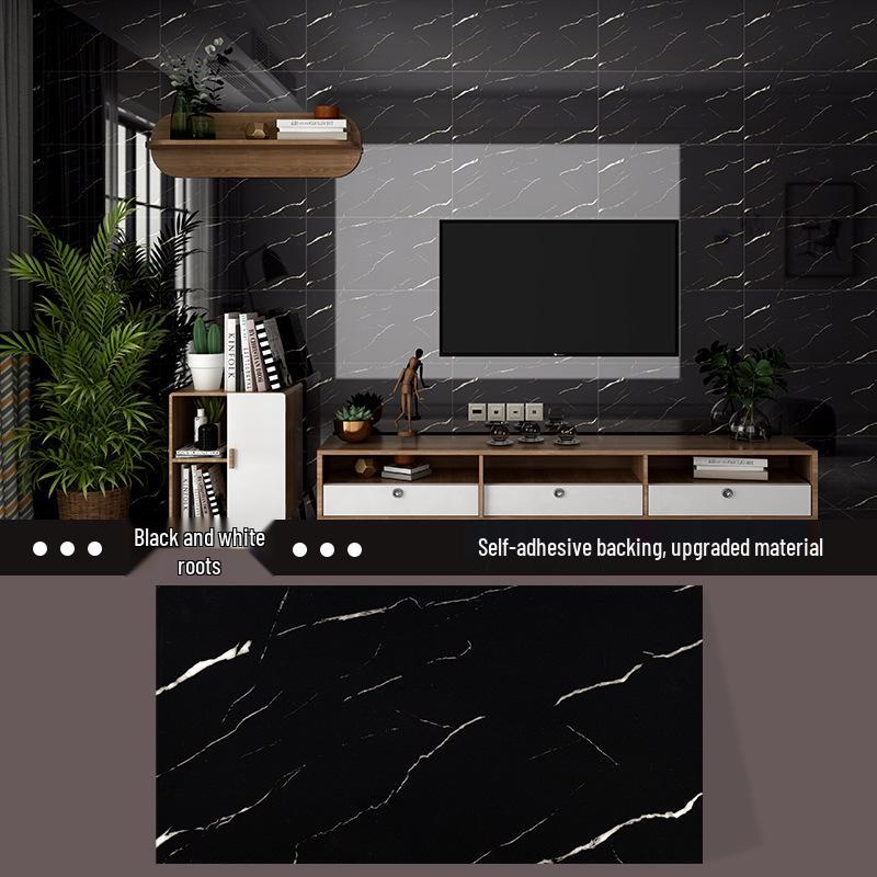 Wasserdichte Badezimmerwandpaneele – Fliesenimitat-Aufkleber & Marmor-Holzmaserungsdekor