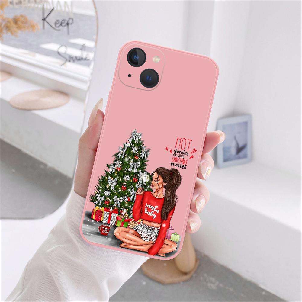 Christmas New Year Gifts Phone Case For iPhone 16 15 14 13 12 11 Pro Max Mini X XS SE4 7 8 Plus 16E Shockproof Non-Slip Cover