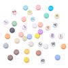 480Pcs/box Acrylic Beads Letter Round Loose Spacer Beads For DIY Bracelet Necklace Jewelry Making Accessories