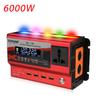 5000/6000W Car Power Converter DC 12V/24V To 220V AC LED Car Inverter Automatic Transformer Modified Sine Wave with 4USB