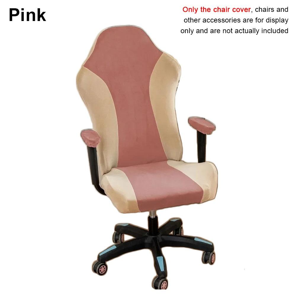 1Set Fleece Jacquard Chair Cover Set Office Computer Chair Seat Protect Covers Gaming Chair Cover