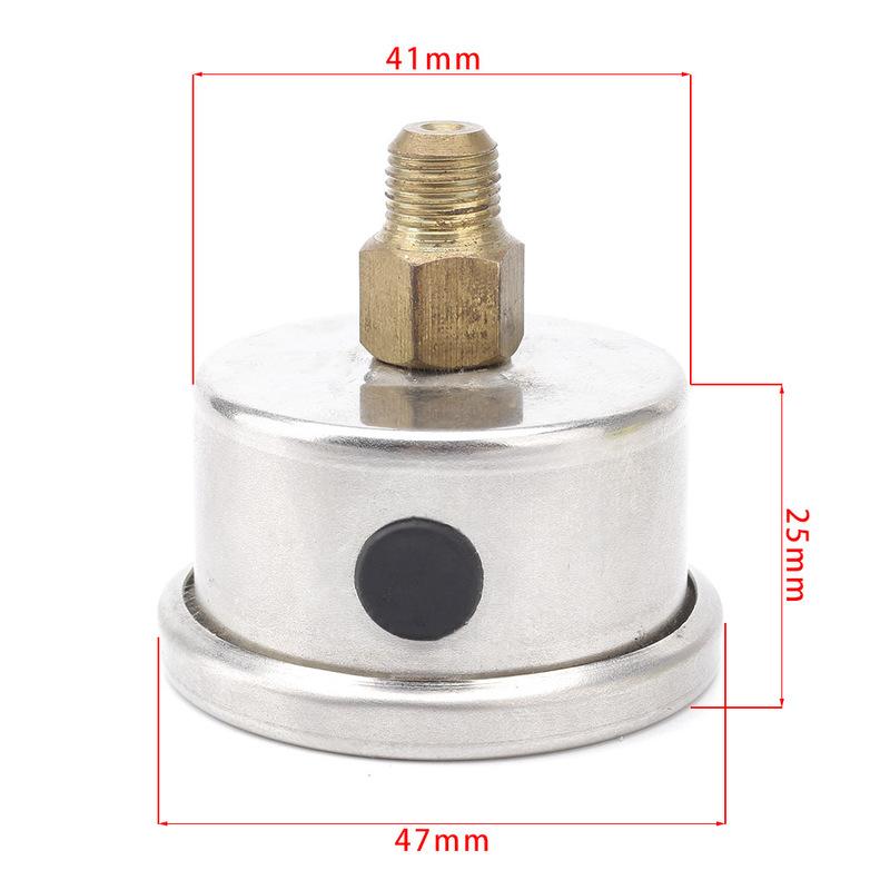 YOMI Fuel Pressure Gauge Liquid 0-160 Psi Oil Press Gauge Fuel Gauge White Face Universal 1/8 NPT YC100917