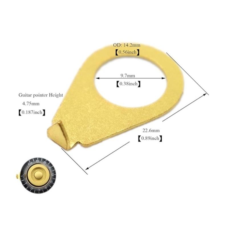 Gitarr Kontrollratt Positionspilar 9,7 MM Diameter Brickor Gitarrdel 3/8 Tum Gitarrrattar Pekare Indikatorplattor