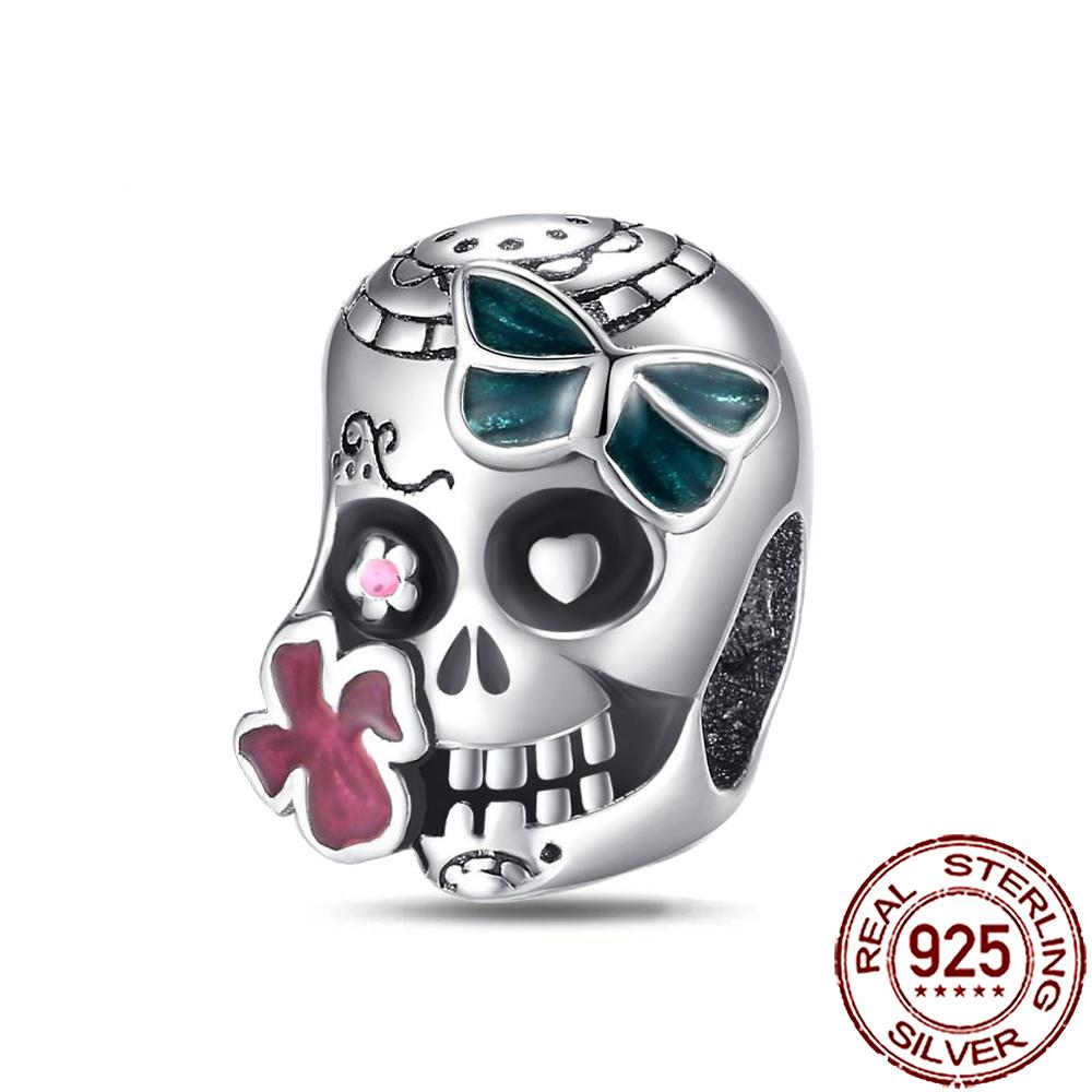 Gothic Charms Copper Halloween Nightmare Skull Skeleton Voodoo Doll Beads Fit Bracelet Necklace Diy Jewelry