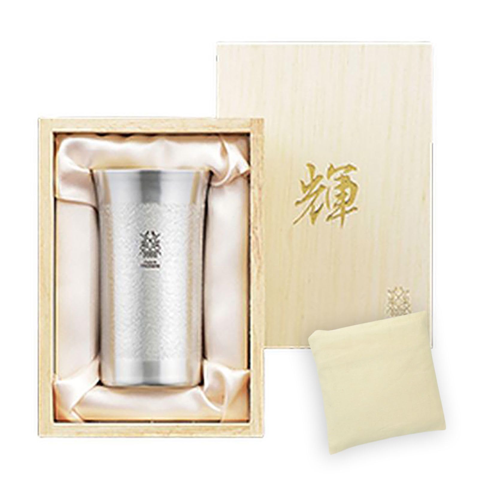 

Тамблер из чистой меди Bite 150 мл Сделано в Японии с SimpleBag Сделано в J-kitchens (Серебряная отделка) (Набор Вьетнам)