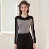 Women's Color-block Slim Fit Long-Sleeve T-Shirt