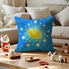 Anime Lucky Fruit Fun Pillow Case Silky Short Plush with Invisible Zipper Dustproof Sofa Cushion Cover for Home Decor
