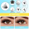 Single Cluster C Curl Multiple Hair False Eyelashes Natural Density 10-16Mdiy Segmented Eyelashes