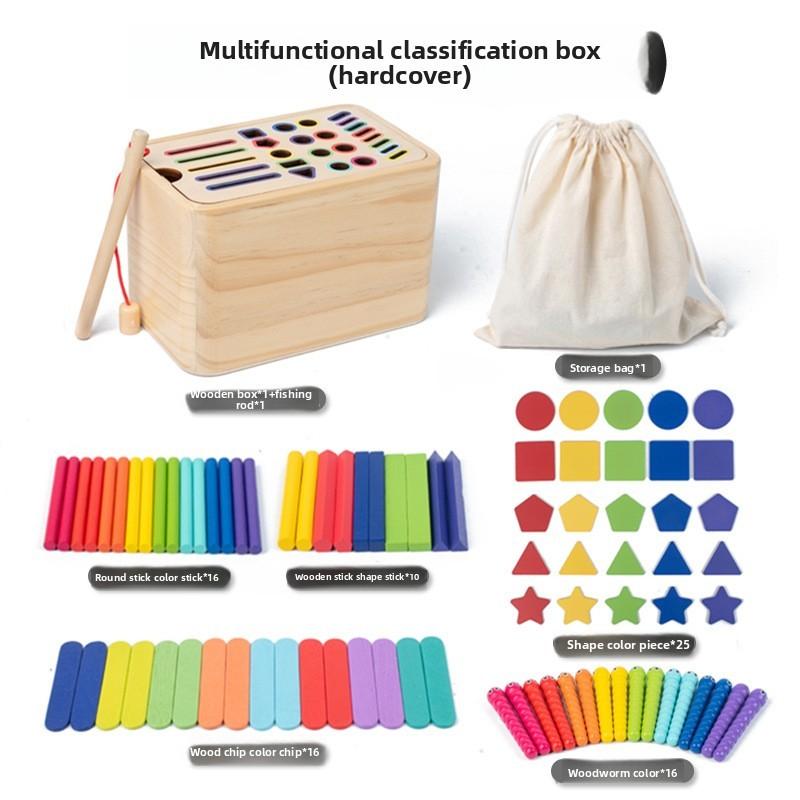 Shape Wooden And Color Sorting Toy Kids Multifunctional Design Learning Benefits