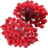 Artificial Frosted Holly Berry Double Head Mini Berry Bouquet Red Berries Flower Christmas Fake Fruit Cherry Stamen DIY Craft