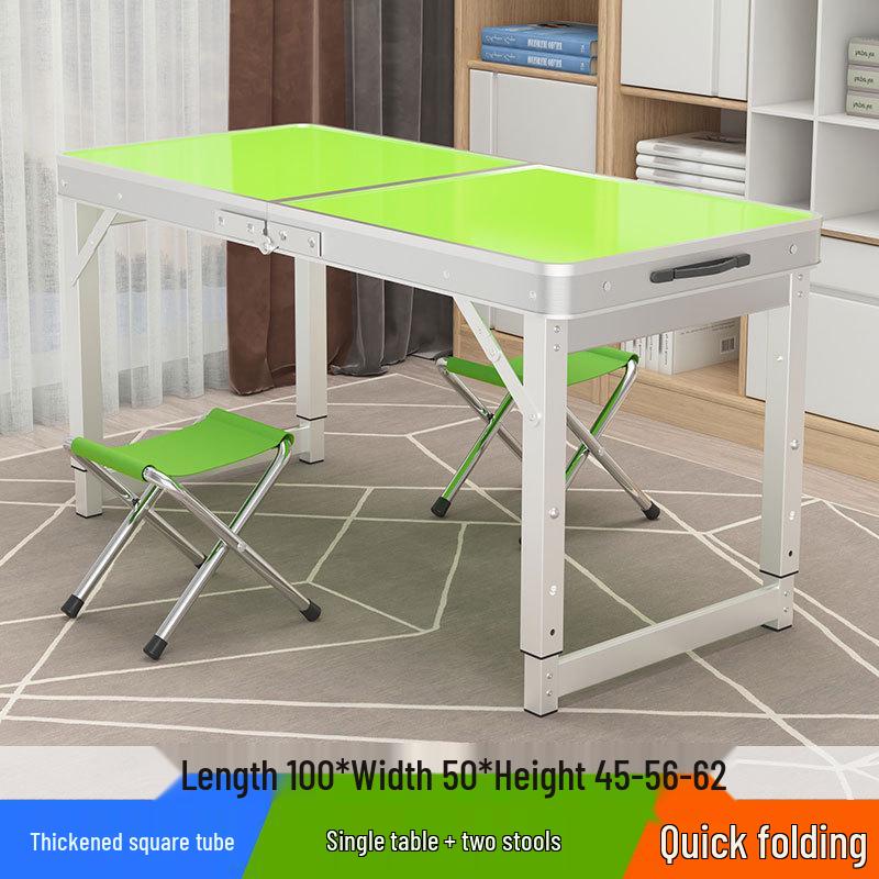 Portable Foldable Aluminum Camping Table and Chairs for Outdoor, Night Market, and Picnic Use