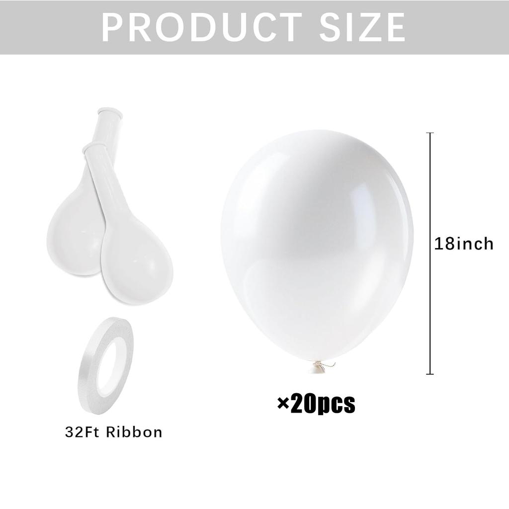 18inch 20pcs multi-color balloon set,suitable for weddings, birthdays, themed parties, pre wedding parties,and family gatherings