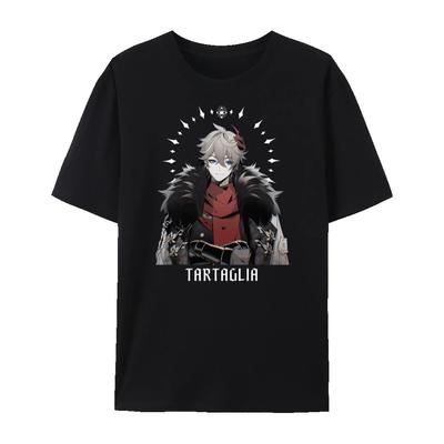 Genshin Impact Eleven Fatui Harbingers Series Impression Unisex Short Sleeve Crewneck T-Shirt