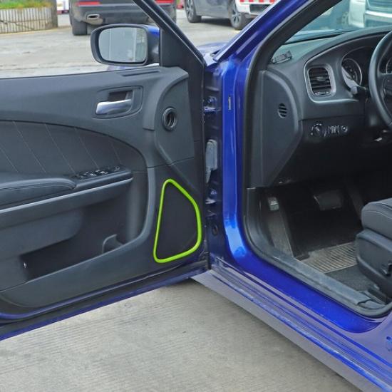 Green Door Speaker Panel Trim Cover Bezel Accessories for Dodge Charger 2011+