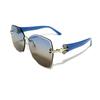 Frameless Trimmed Sunglasses, Domestic Glasses, Women'S Retro Wind Polygonal Sunshades