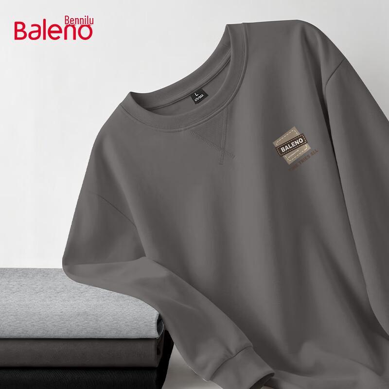 Baleno Men's Combed Cotton Long-Sleeve T-Shirt