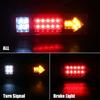 19LED Car Trailer Truck Rear Tail Light Brake Reverse Lamp Stop Turn Signal For Trailer Truck Caravans Taillights Van Truck