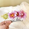 Multicolor Bridal Hairpin Cloth Hair Accessories Simple Flower Hair Comb  Wedding