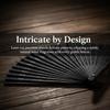 Bamboo Folding Hand Fan Vintage Hollow Carved Wooden Chinese Style Retro Cooling Gift for Women Festival Banquet Prom