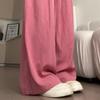 Raspberry Ice Silk Yamamoto Pants for Women - Fall/Spring Drapey High-Waisted Straight-Leg Slimming Casual Wide-Leg Trousers