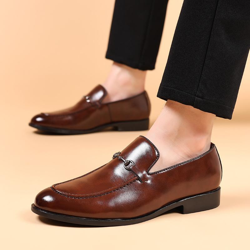 Men’s Slip-On Penny Loafer Business Casual Dress Shoes Comfortable Faux Leather Wedding Formal Tuxedo Shoes Work Pointed Toe Oxford Shoes for Men