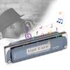 Blues Harp Mundharmonika 10-;Loch Professionelles Mundharmonika G-Ton Geschenke Edelstahlabdeckung(blau )