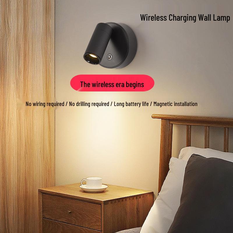 Wireless Magnetic Night Light: Portable, No-Drill Wall Lamp for Bedroom, Bedside, and Reading