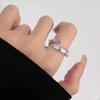 Bamboo Geometric Luxurious Ring For Women Stylish Adjustable Copper Finger Jewelry Trendy Piece Fashion