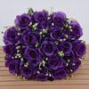 18 Köpfe Seidenrosen Künstliche Blumen Fake Bouquet Hochzeit Home Party Dekor