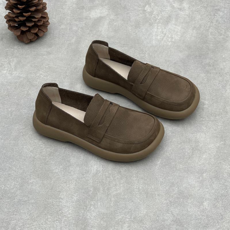 New Style Oversized Single Shoes, Round Toe, Flat Bottom, Soft Shoes, Women's Shoes