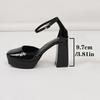 MEI OI High-heeled Mary Jane Shoes Women's New Summer One-word with Thick-soled Waterproof Table High Heels Heightened Thick Heel