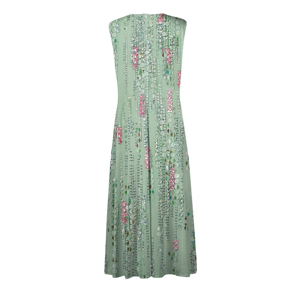 Women's Long Dress Maxi Dress Casual Dress Swing Dress A Line Dress Floral Fashion Streetwear Outdoor Daily Date Print Sleeveless V Neck Dress
