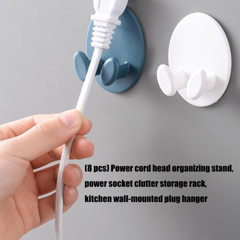 Wall Mounted Power Cord Organizers For Kitchen Countertops And Office Desks Durable Plastic Storage Shelf