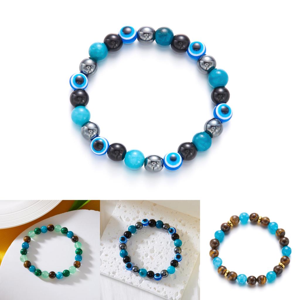 Eye Of The Devil Beaded Bracelet With Elastic Design For Fashionable Women Gift