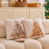 1PC LOZUJOJU Christmas Pillowcase Hand drawn Christmas tree cluster printed Cushion Cover for Sofa Living Room Bedroom Home Decor Party Decor