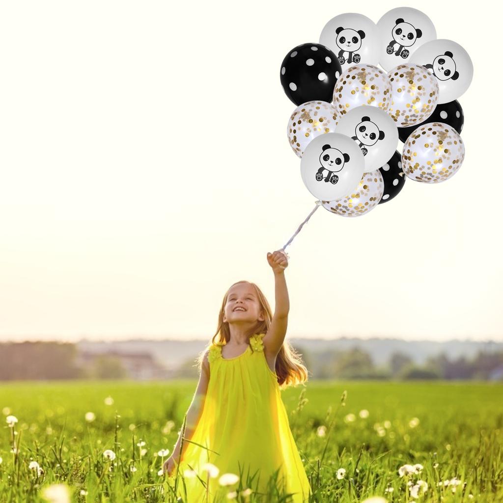 Panda Balloon Children's Birthday Decoration Boy Party Decorations for Events Year 1 Lovely Balloons Sequin Cartoon