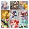 Colorful LED Cotton Ball String Lights 10/20 LED Cotton Ball Lamp  Christmas Easter Outdoor