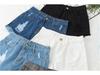 Summer Korean Style High-Waisted Ripped Wide-Leg Denim Shorts for Women - Plus Size, Slimming A-Line Hot Pants