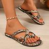 Fashion Bohemia Style Flat Sandals Women 2025 Summer Ethnic Outdoor Slippers Woman Plus Size 43 Retro Gladiator Shoes Slides