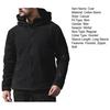 Men Jacket Solid Color Hooded Long Sleeve Fleece Slim Multi Pockets Windproof Hoodie for Outdoor