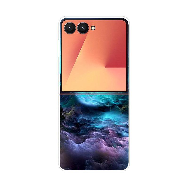 Luxury Transparent Phone Case For Samsung Galaxy Z Flip 7 Cases Hard PC Folding Cover For Galaxy Z Flip7 Shockproof Capa Fundas