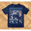 Manhunt Retro Y2K Men's and Women's American Street Wear T-shirt, Fashionable Round Neck Loose Casual Top for Spring and Summer