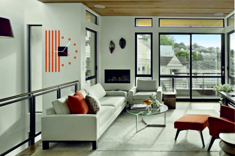 Points Living Room Wall Clock